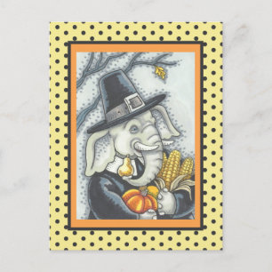 DAG VAN DANKBAARHEID OLIFANT, DANKBARE PELGRIM OLI BRIEFKAART