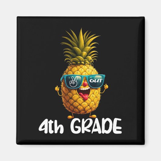Dag van de 4e klas Vrede Uit 4e klas Grappig Gradu Magneet (Voorkant)