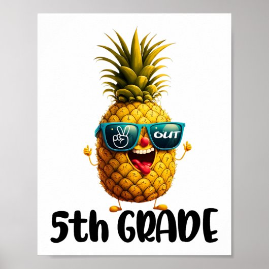 Dag van de 5e klas Vrede Uit 5e klas Grappige Grad Poster (Voorkant)