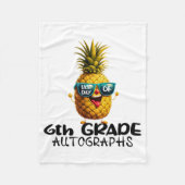 Dag van de 6e klas handtekening Afstuderen jongens Fleece Deken (Voorkant)