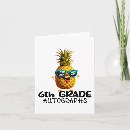 Dag van de 6e klas handtekening Afstuderen jongens Kaart (Voorkant)