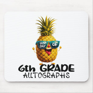 Dag van de 6e klas handtekening Afstuderen jongens Muismat