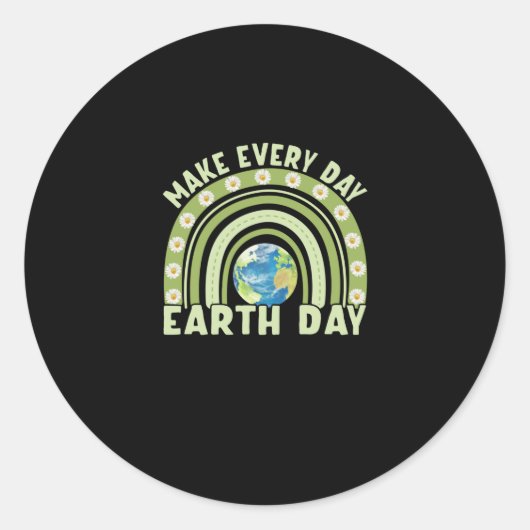 Dag van de Aarde 2022 Maak elke dag Dag van de Aar Ronde Sticker (Voorkant)