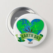 Dag van de Aarde 2024 Ronde Button 7,6 Cm (Voorkant /achterkant)