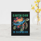 Dag van de Aarde 2025 Herstel Aarde Zeeschildpad K Kaart (Gele Bloem)