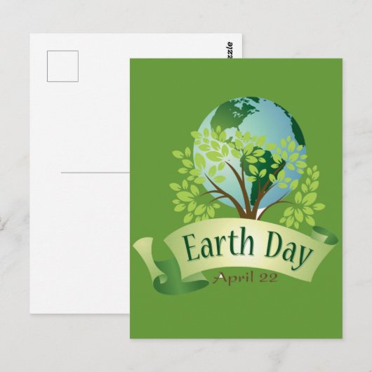 Dag van de Aarde 22 april Briefkaart (Voorkant / Achterkant)