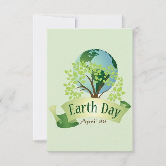 Dag van de Aarde 22 April Dank u Kaart (Voorkant)