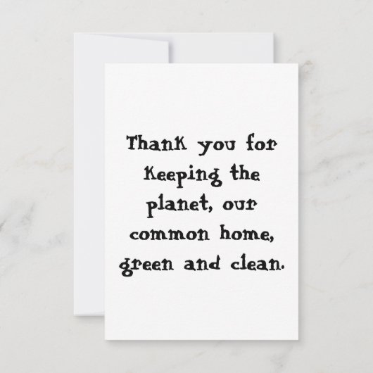 Dag van de Aarde 22 April Dank u Kaart (Achterkant)