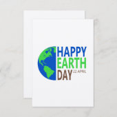 Dag van de Aarde 22 april Kaart (Voorkant / Achterkant)
