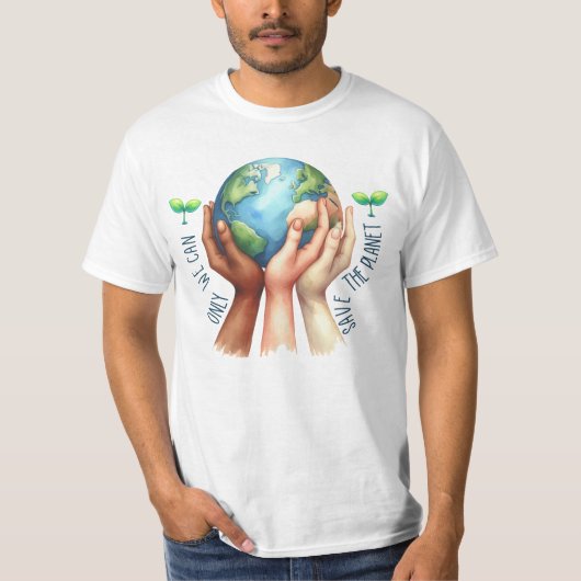 Dag van de Aarde 22 april Recyclen het milieu redd T-shirt (Voorkant)
