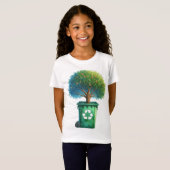 Dag van de Aarde 22 april Recyclen het milieu redd T-shirt (Voorkant volledig)