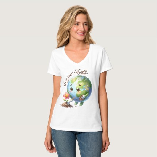 Dag van de Aarde 22 april Recyclen het milieu redd T-shirt (Voorkant volledig)