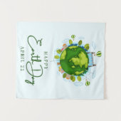 Dag van de Aarde 22 april Wandkleed (Voorkant (horizontaal))