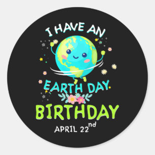 Dag van de Aarde 22e Groene Dag April Ronde Sticker