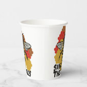 Dag van de Aarde, bespaar de bijen Papieren Bekers (Rechts)