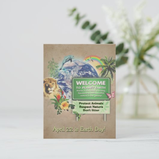 Dag van de Aarde 🌱 Briefkaart (Staand voorkant)