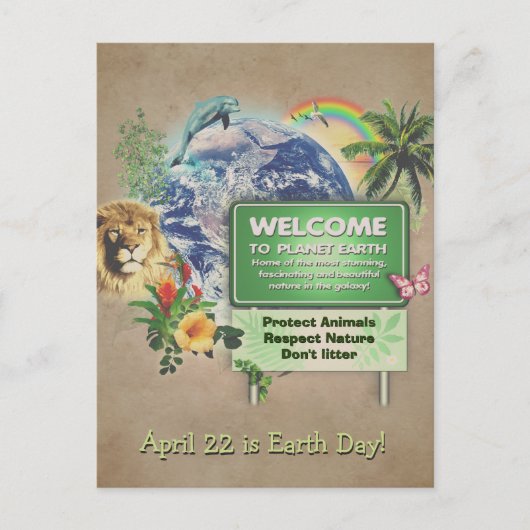 Dag van de Aarde 🌱 Briefkaart (Voorkant)