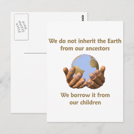 Dag van de Aarde Briefkaart (Voorkant / Achterkant)