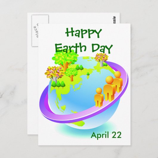 Dag van de Aarde Briefkaart (Voorkant / Achterkant)