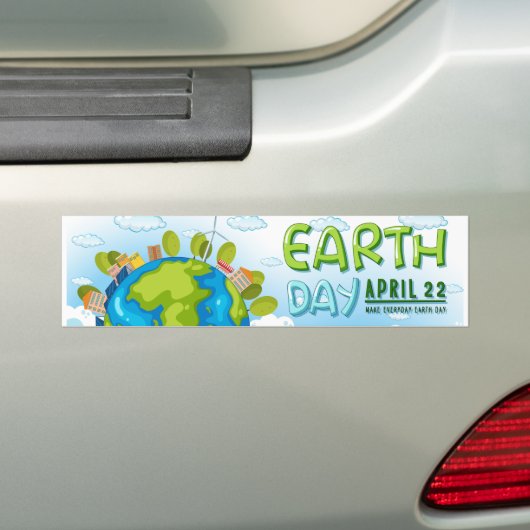 Dag van de Aarde Bumpersticker (Op auto)