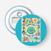 Dag van de Aarde Button Flesopener (Voorkant)