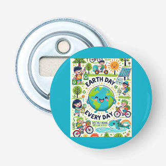 Dag van de Aarde Button Flesopener