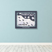 Dag van de Aarde - Carbon Footprints Canvas Afdruk (Insitu (Houten vloer))