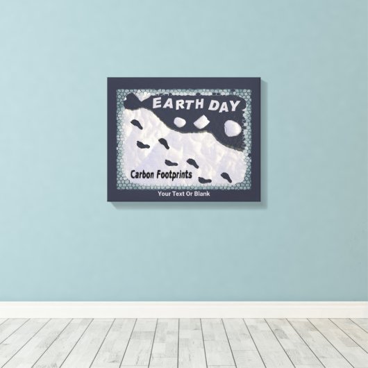 Dag van de Aarde - Carbon Footprints Canvas Afdruk (Insitu (Houten vloer))