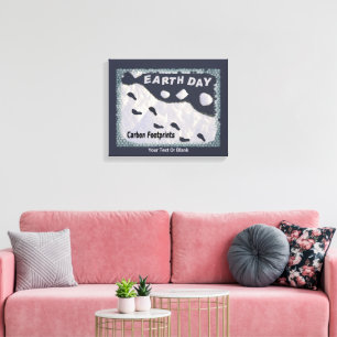 Dag van de Aarde - Carbon Footprints Canvas Afdruk