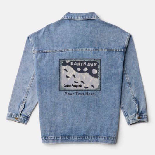 Dag van de Aarde - Carbon Footprints Denim Jacket (Achterkant)