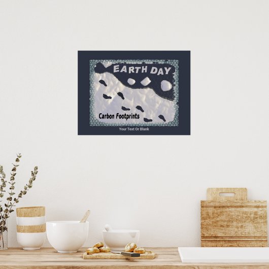 Dag van de Aarde - Carbon Footprints Poster (Keuken)