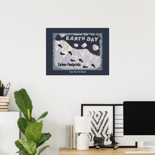 Dag van de Aarde - Carbon Footprints Poster (Thuiskantoor)