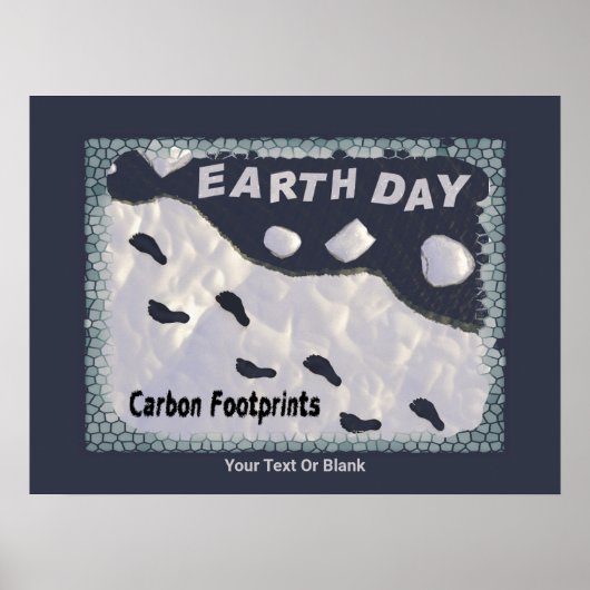 Dag van de Aarde - Carbon Footprints Poster (Voorkant)