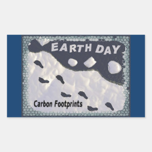 Dag van de Aarde - Carbon Footprints Rechthoekige Sticker