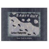 Dag van de Aarde - Carbon Footprints Snijplank (Voorkant)