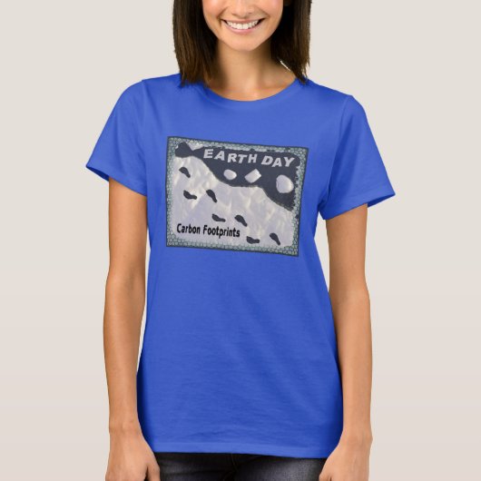 Dag van de Aarde - Carbon Footprints T-shirt (Voorkant)