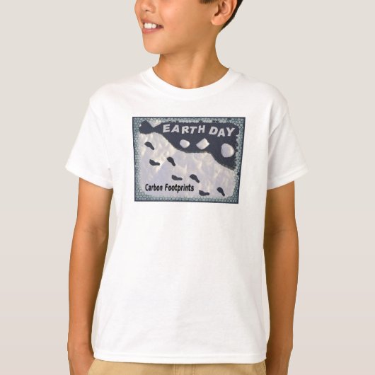 Dag van de Aarde - Carbon Footprints T-shirt (Voorkant)