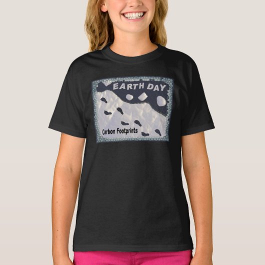 Dag van de Aarde - Carbon Footprints T-shirt (Voorkant)