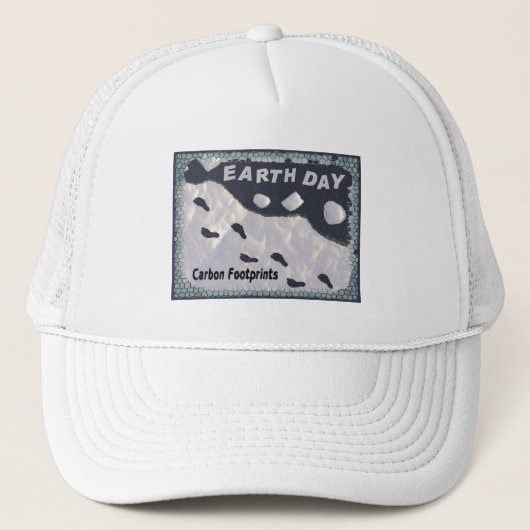 Dag van de Aarde - Carbon Footprints Trucker Pet (Voorkant)