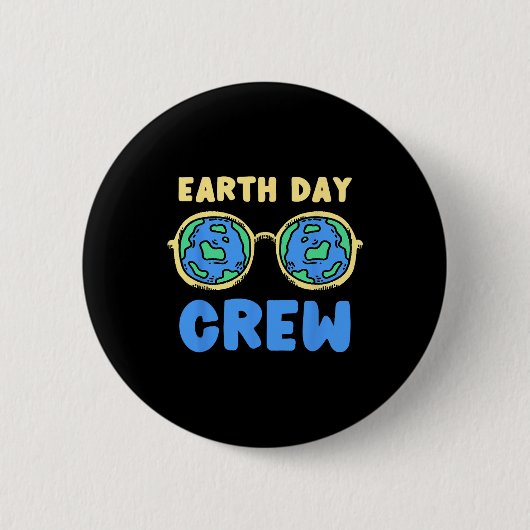 Dag van de Aarde Crew Earth Ronde Button 5,7 Cm (Voorkant)