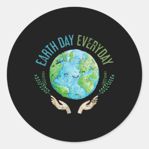 Dag van de Aarde Dag Dag Dag Dag Dag Dag Dag Dag D Ronde Sticker
