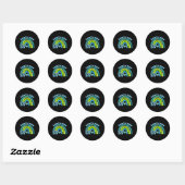 Dag van de Aarde Dag Dagelijkse Regenboogontwerpen Ronde Sticker (Vel)
