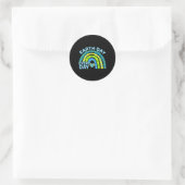 Dag van de Aarde Dag Dagelijkse Regenboogontwerpen Ronde Sticker (Tas)