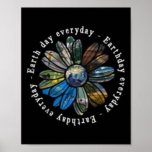 Dag van de Aarde Dag Dagelijkse Zonnebloem Dierlij Poster (Voorkant)