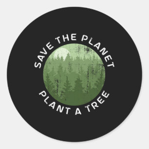 Dag van de Aarde Dag van de Aarde sparen het Plant Ronde Sticker