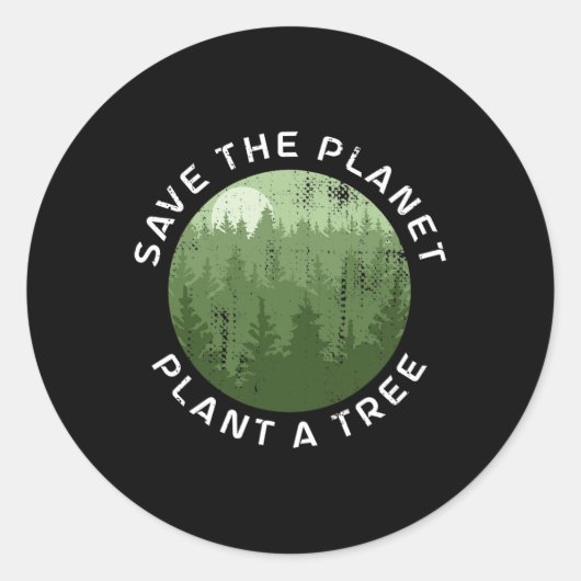 Dag van de Aarde Dag van de Aarde sparen het Plant Ronde Sticker (Voorkant)
