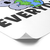 Dag van de Aarde Dagelijks Koala Wereldbol Poster (Hoek)