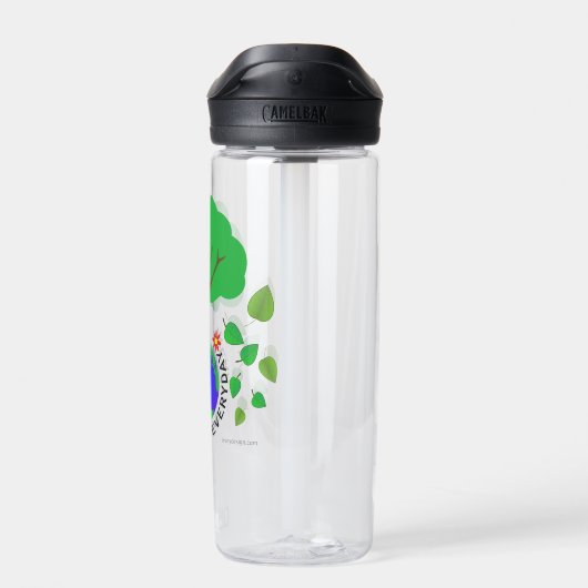 Dag van de Aarde Dagelijkse Waterflacon Waterfles (Achterkant)