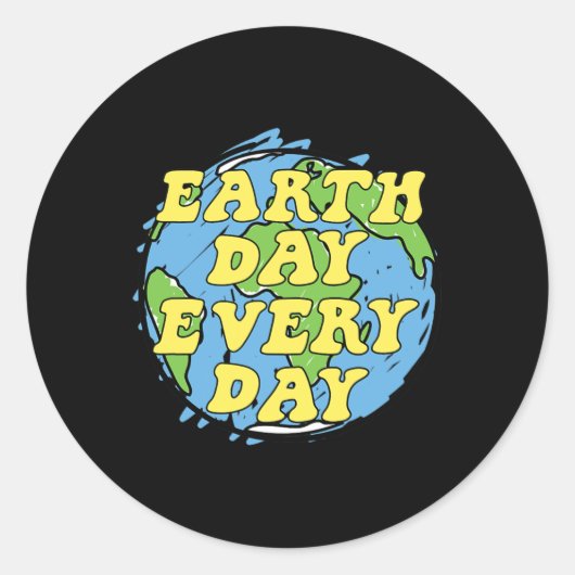 Dag van de Aarde Elke Dag 4 Ronde Sticker (Voorkant)