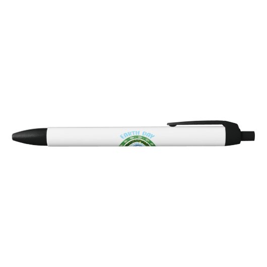 Dag van de Aarde Elke dag Bescherm onze planeet Zwarte Inkt Pen (Bovenkant)
